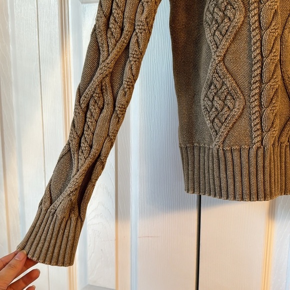 SER.O.YA Liam Cable Knit Sweater in Tan Acid Wash sz S - Picture 11 of 15